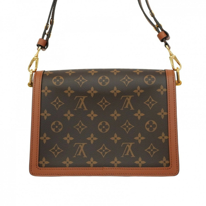 路易威登 Monogram Reverse Dauphine MM 女士單肩包 M44391 棕色-13