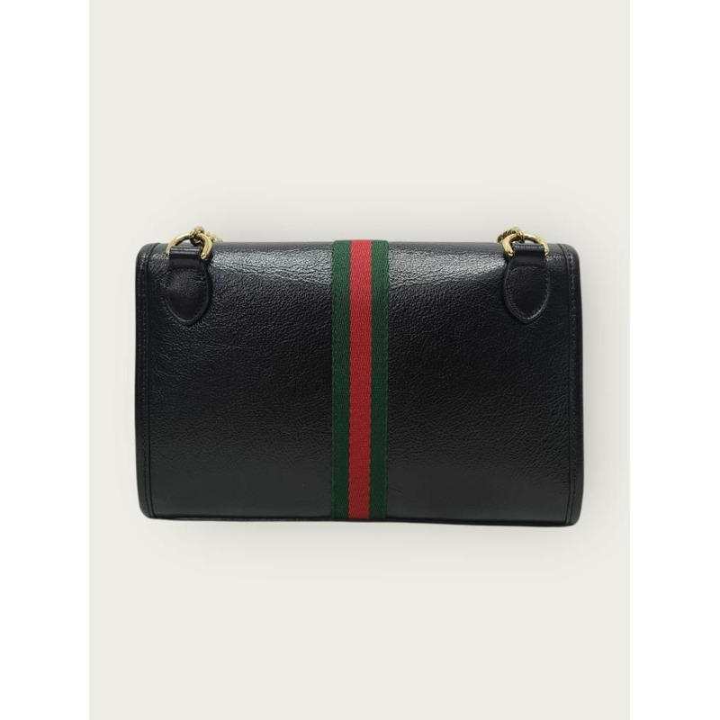 【包稅】GUCCI 黑色網狀 Laza 鏈條單肩包 小號-4