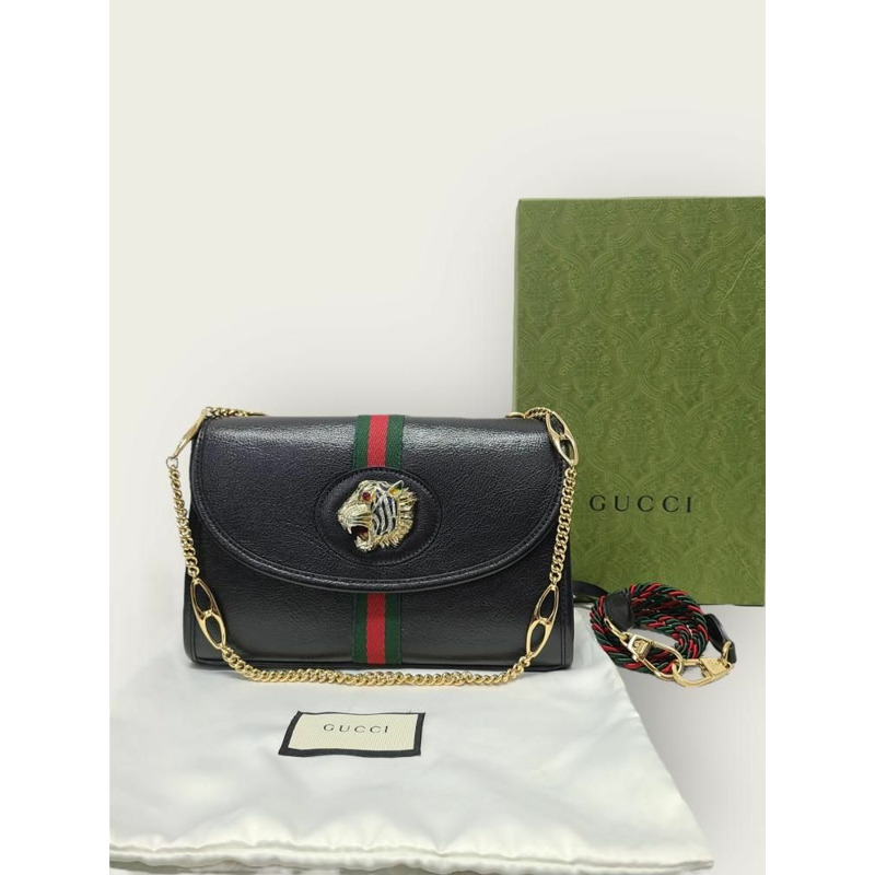 【包稅】GUCCI 黑色網狀 Laza 鏈條單肩包 小號-5