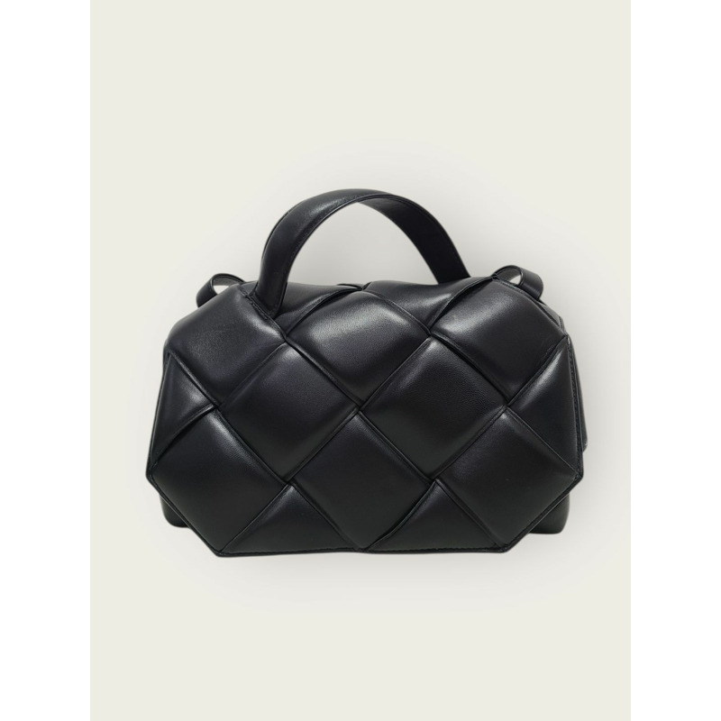 【包稅】BOTTEGA VENETA 黑色編織手提肩背包-0