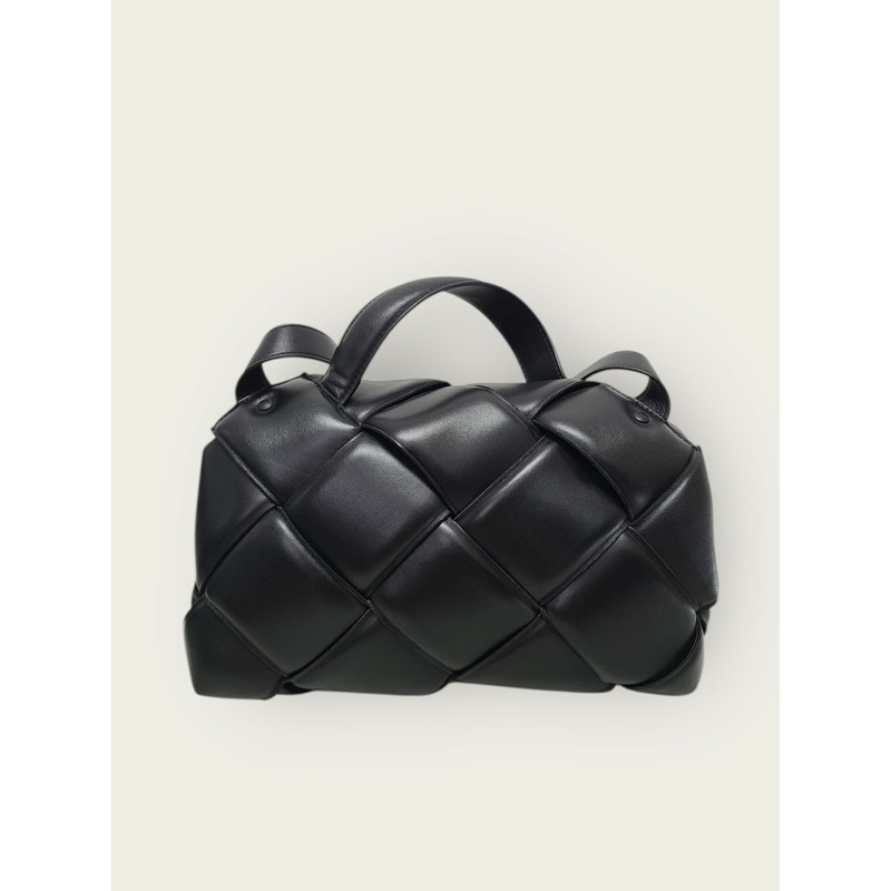 【包稅】BOTTEGA VENETA 黑色編織手提肩背包-4