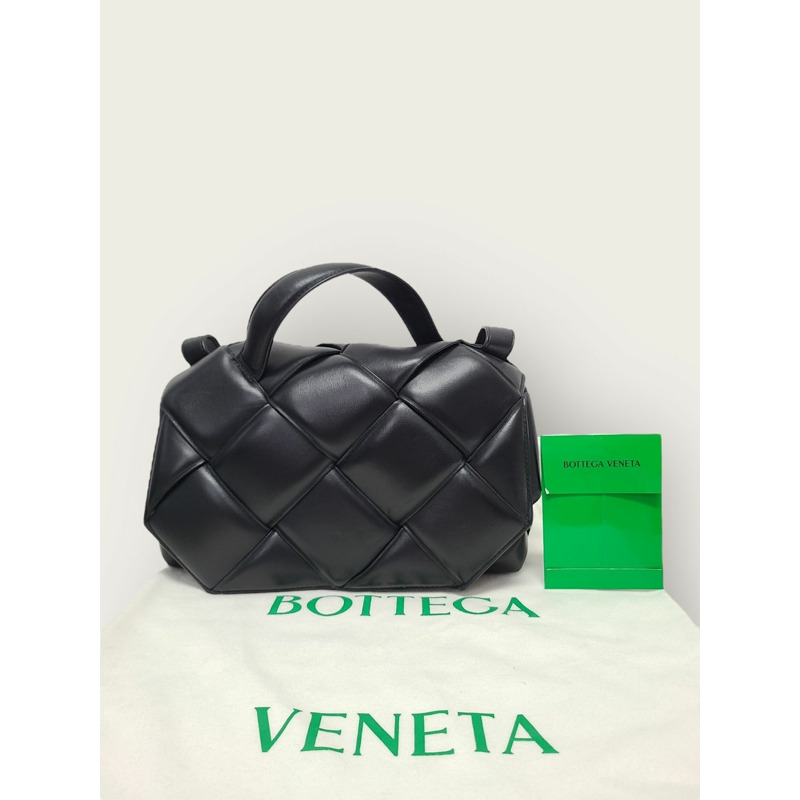 【包稅】BOTTEGA VENETA 黑色編織手提肩背包-6