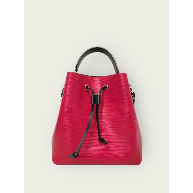 【包稅】LOUIS VUITTON 手榴彈粉紅黑色 Epi NeoNoe-0
