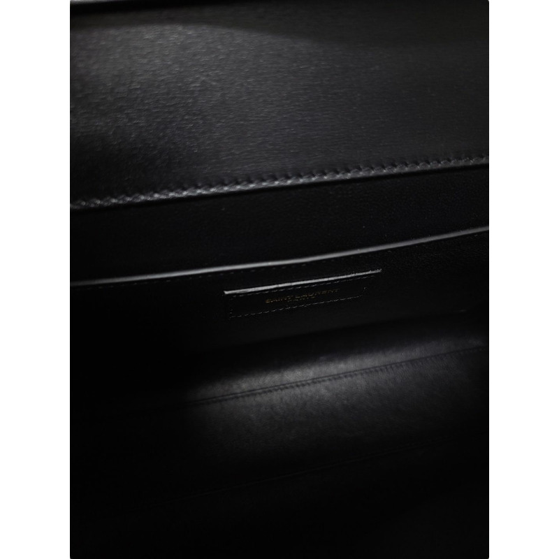 【包稅】SAINT LAURENT 黑色金色曼哈頓中號 Inbox 單肩包-4