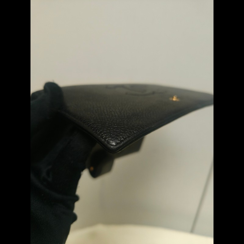 ‼️年前限時特賣‼️（原10800）至1/25⏰㊣✨CHANEL✨香奈兒 小香 雙C 雷標 黑色 魚子醬 皮革 拼色 長夾 皮夾 錢包/二手精品/二手皮夾/保證正品-10