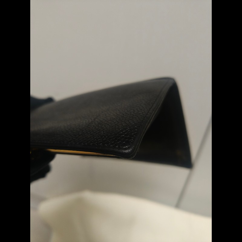 ‼️年前限時特賣‼️（原10800）至1/25⏰㊣✨CHANEL✨香奈兒 小香 雙C 雷標 黑色 魚子醬 皮革 拼色 長夾 皮夾 錢包/二手精品/二手皮夾/保證正品-12