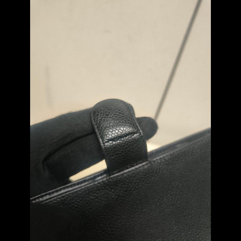 ‼️年前限時特賣‼️（原10800）至1/25⏰㊣✨CHANEL✨香奈兒 小香 雙C 雷標 黑色 魚子醬 皮革 拼色 長夾 皮夾 錢包/二手精品/二手皮夾/保證正品-23