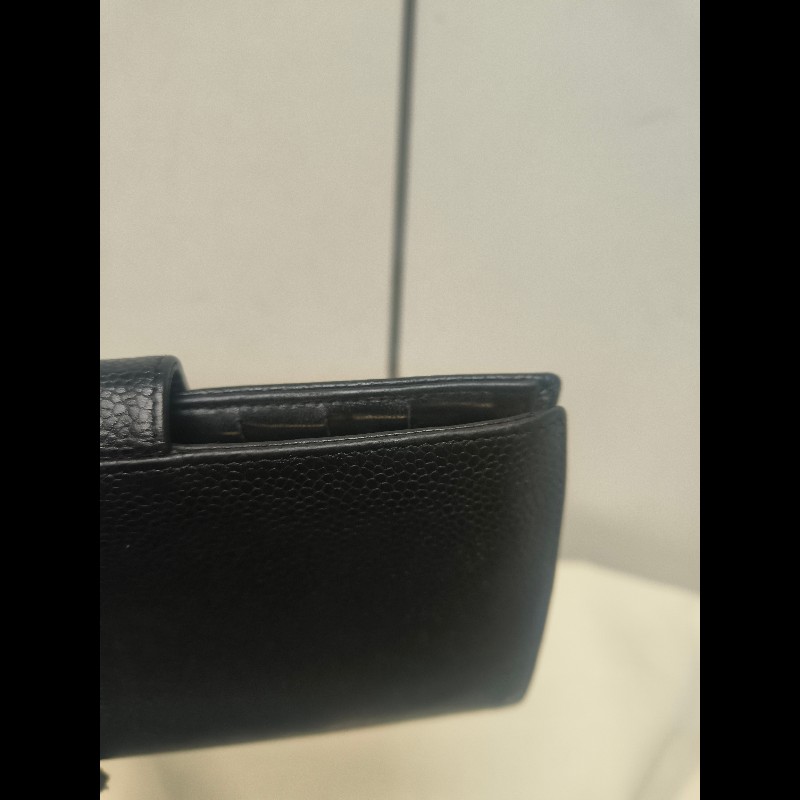 ‼️年前限時特賣‼️（原10800）至1/25⏰㊣✨CHANEL✨香奈兒 小香 雙C 雷標 黑色 魚子醬 皮革 拼色 長夾 皮夾 錢包/二手精品/二手皮夾/保證正品-25