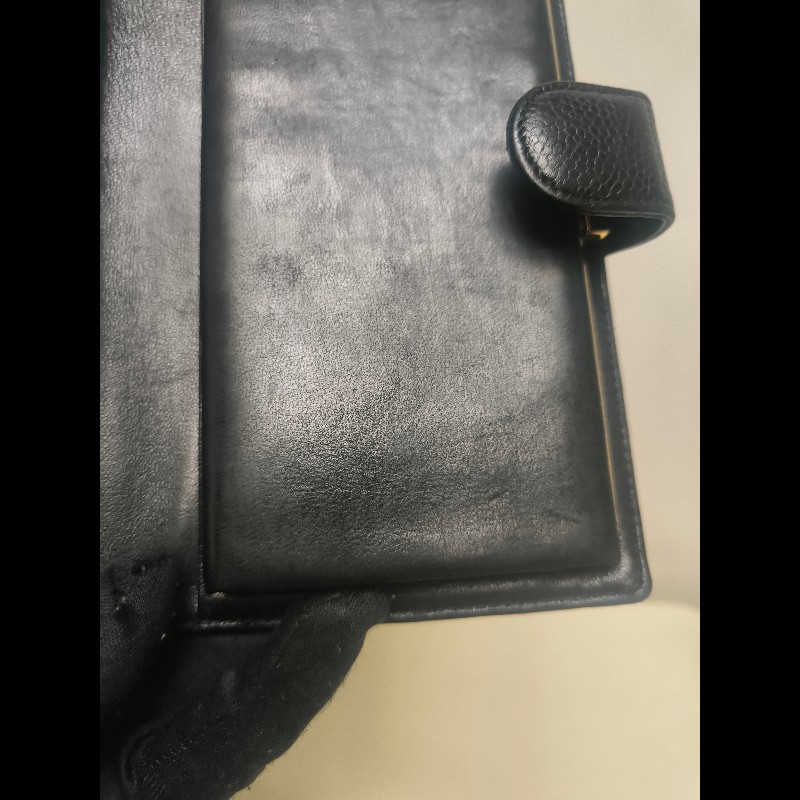 ‼️年前限時特賣‼️（原10800）至1/25⏰㊣✨CHANEL✨香奈兒 小香 雙C 雷標 黑色 魚子醬 皮革 拼色 長夾 皮夾 錢包/二手精品/二手皮夾/保證正品-30