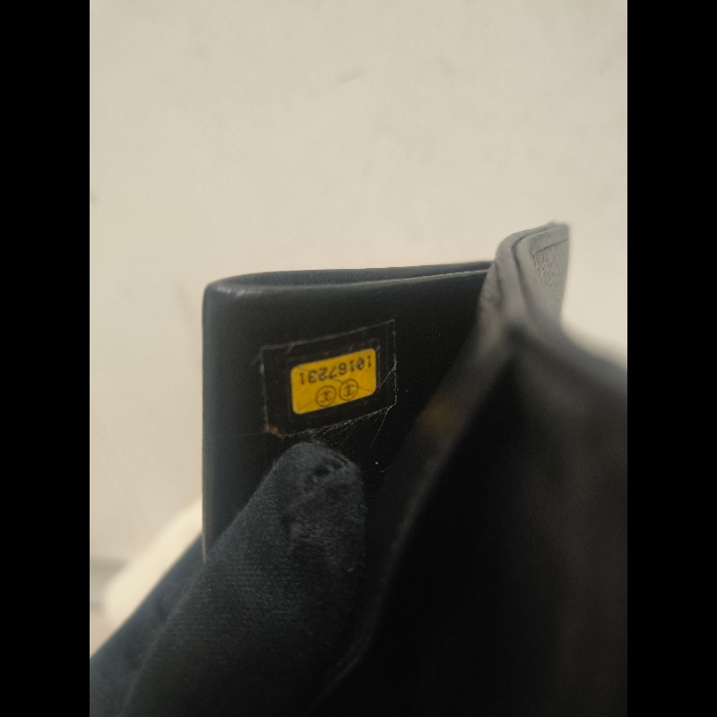 ‼️年前限時特賣‼️（原10800）至1/25⏰㊣✨CHANEL✨香奈兒 小香 雙C 雷標 黑色 魚子醬 皮革 拼色 長夾 皮夾 錢包/二手精品/二手皮夾/保證正品-35