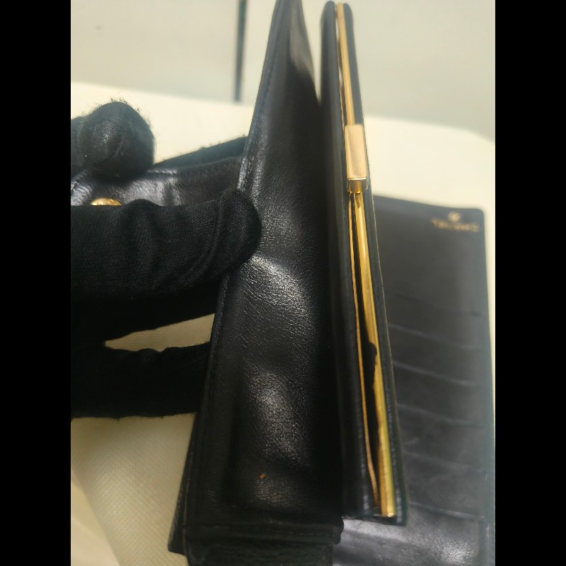 ‼️年前限時特賣‼️（原10800）至1/25⏰㊣✨CHANEL✨香奈兒 小香 雙C 雷標 黑色 魚子醬 皮革 拼色 長夾 皮夾 錢包/二手精品/二手皮夾/保證正品-37