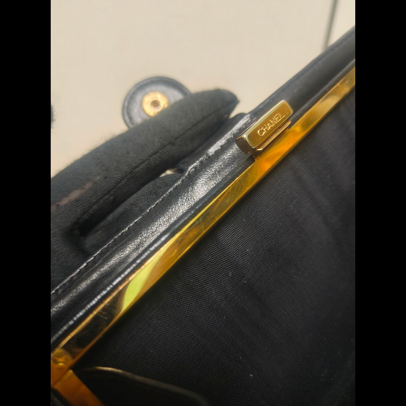 ‼️年前限時特賣‼️（原10800）至1/25⏰㊣✨CHANEL✨香奈兒 小香 雙C 雷標 黑色 魚子醬 皮革 拼色 長夾 皮夾 錢包/二手精品/二手皮夾/保證正品-41