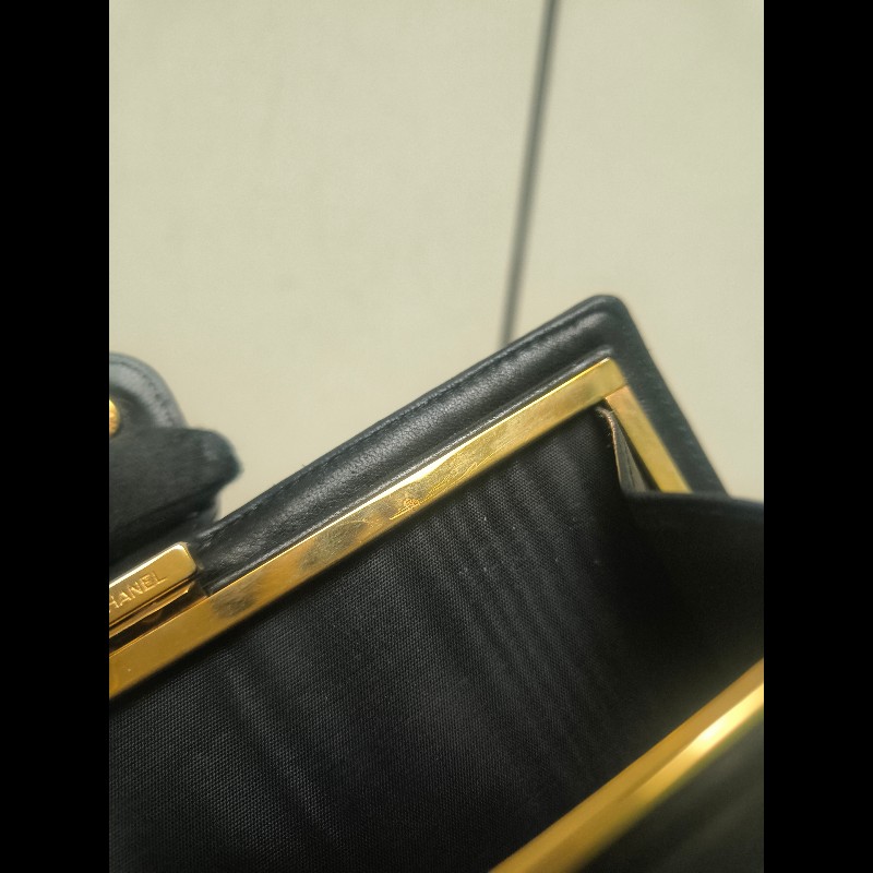 ‼️年前限時特賣‼️（原10800）至1/25⏰㊣✨CHANEL✨香奈兒 小香 雙C 雷標 黑色 魚子醬 皮革 拼色 長夾 皮夾 錢包/二手精品/二手皮夾/保證正品-42