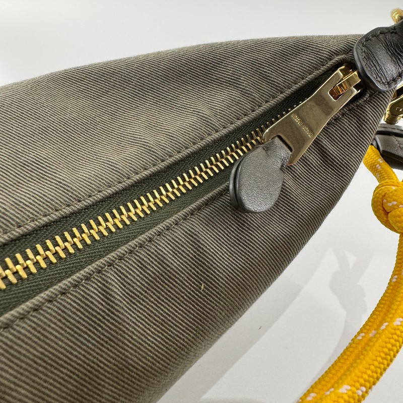 Miu miu綠色帆布飯盒包-11