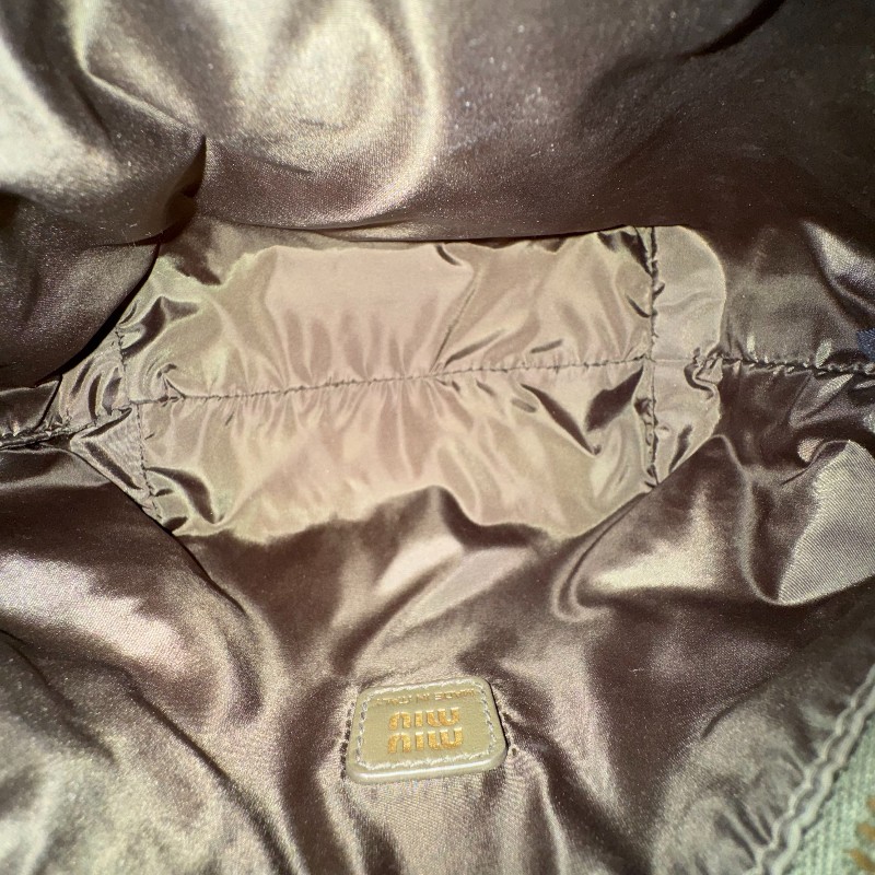 Miu miu綠色帆布飯盒包-14