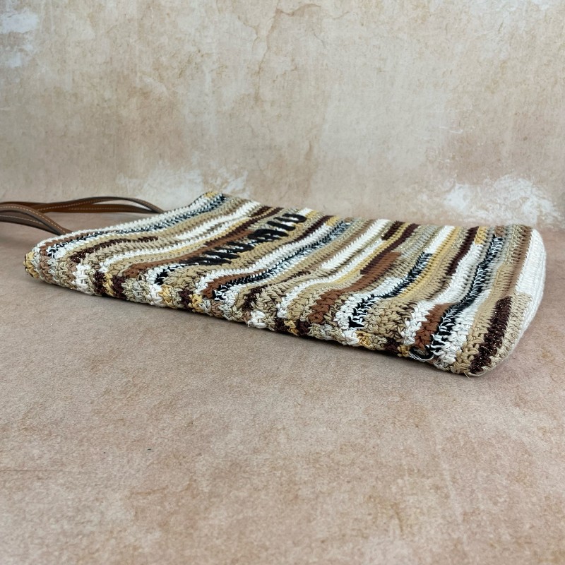 Miu miu 豎版美拉德色系條紋編織tote托特包 手提包-2