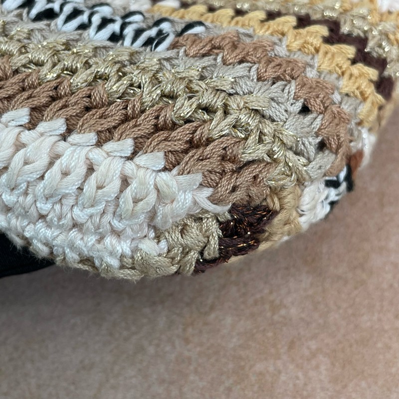 Miu miu 豎版美拉德色系條紋編織tote托特包 手提包-10