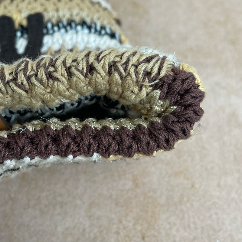 Miu miu 豎版美拉德色系條紋編織tote托特包 手提包-14