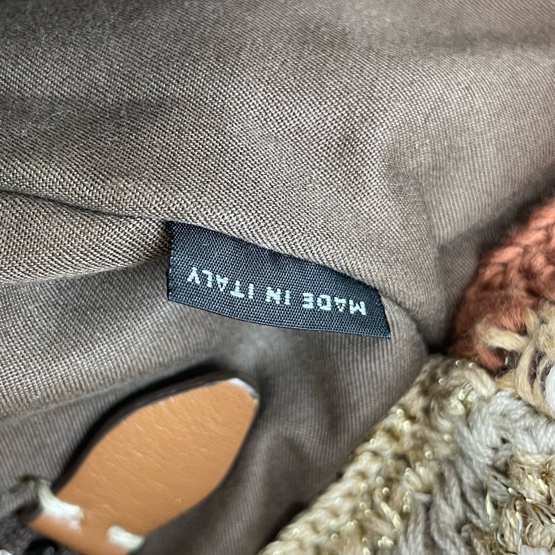 Miu miu 豎版美拉德色系條紋編織tote托特包 手提包-20