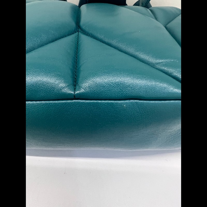 Miu Miu 藍綠色皺褶皮泡芙包-13