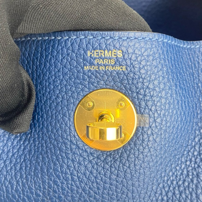 🌈Hermes💙Lindy 26💙R2瑪瑙藍金扣🌈99新🌟TC皮🌟愛馬仕🌟-1