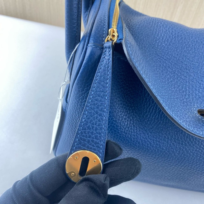 🌈Hermes💙Lindy 26💙R2瑪瑙藍金扣🌈99新🌟TC皮🌟愛馬仕🌟-3