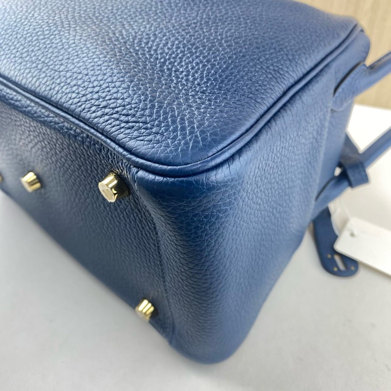 🌈Hermes💙Lindy 26💙R2瑪瑙藍金扣🌈99新🌟TC皮🌟愛馬仕🌟-6