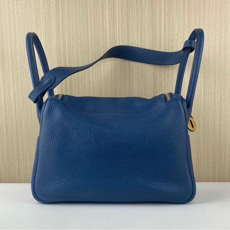 🌈Hermes💙Lindy 26💙R2瑪瑙藍金扣🌈99新🌟TC皮🌟愛馬仕🌟-9