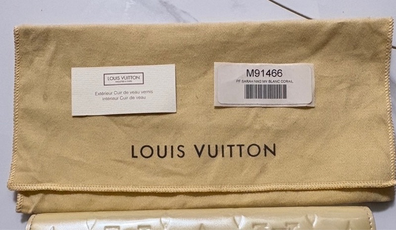 【出售】二手美品 Louis Vuitton Sarah 漆皮長夾｜M91466｜香檳米金-4