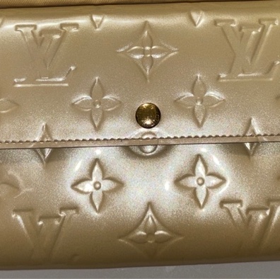 【出售】二手美品 Louis Vuitton Sarah 漆皮長夾｜M91466｜香檳米金-5