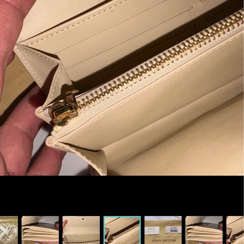 【出售】二手美品 Louis Vuitton Sarah 漆皮長夾｜M91466｜香檳米金-6