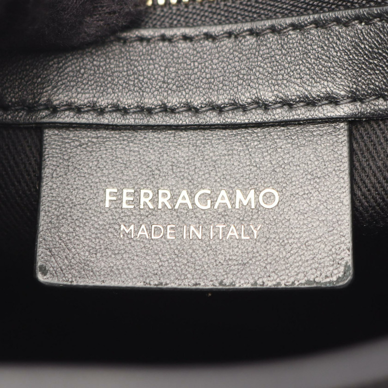 Salvatore Ferragamo 托特包 21 3986 黑色織物 二手 女士-3