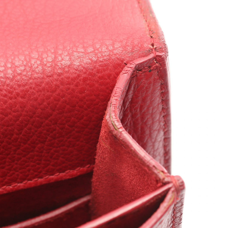 SAINT LAURENT PARIS Sunset 中單肩斜背包 464673 皮革 紅色 二手-5