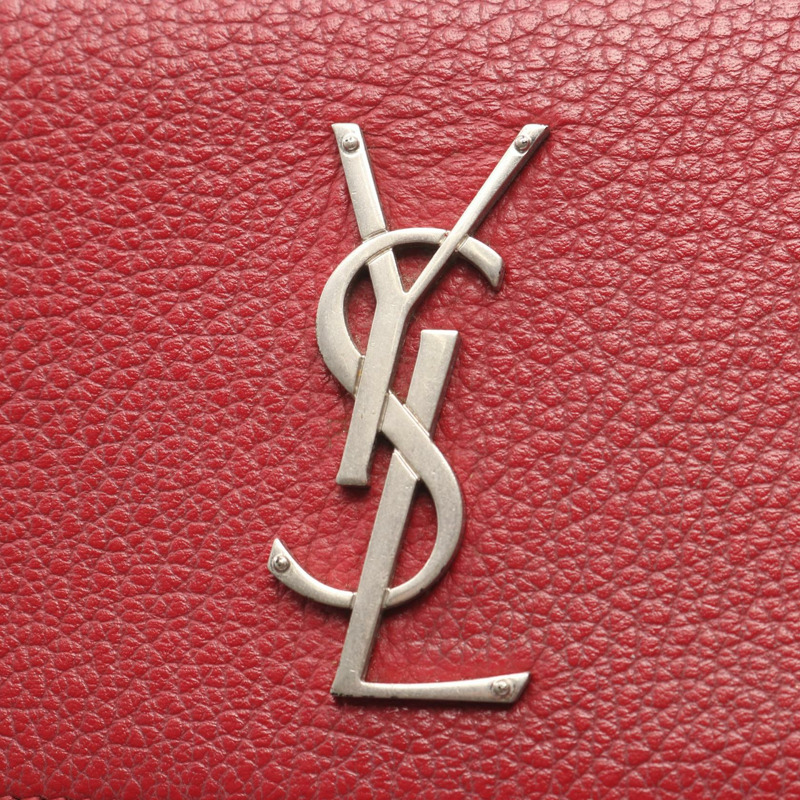 SAINT LAURENT PARIS Sunset 中單肩斜背包 464673 皮革 紅色 二手-9