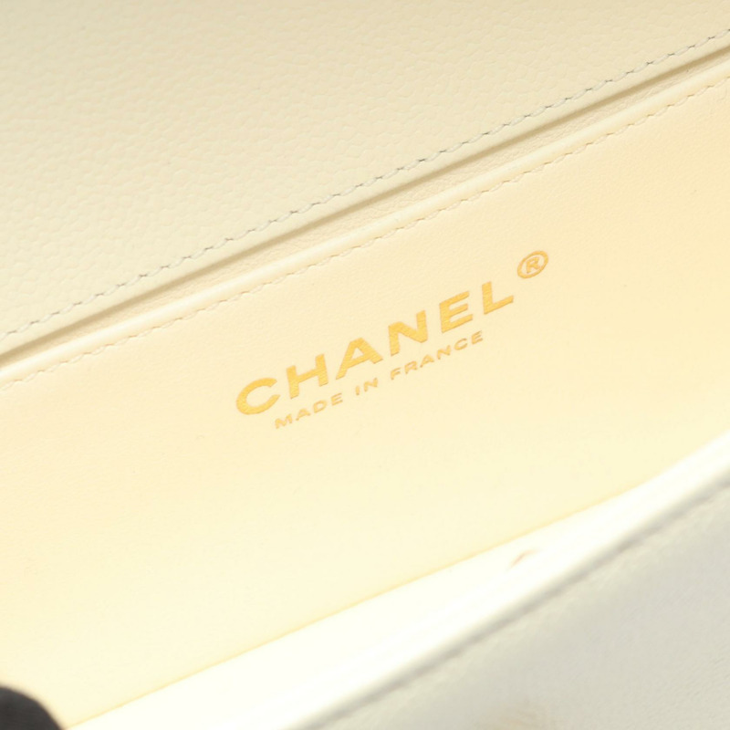 香奈兒 Boy Chanel 小號鏈條單背包 A67085 白色皮革 金色五金 二手-3