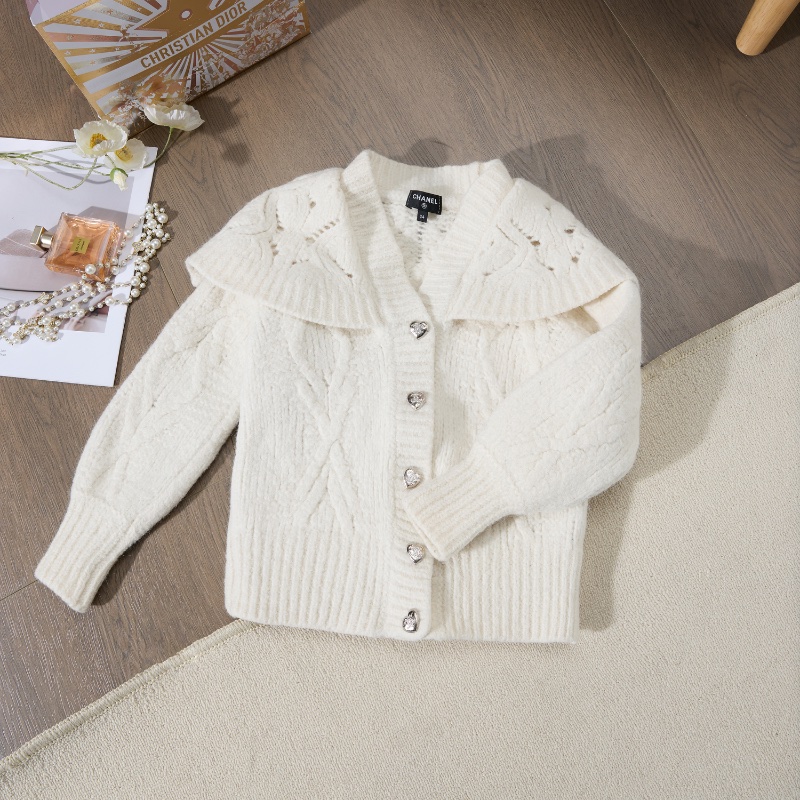 ❤️CHANEL 21B 熱門款 獨特披肩領 開衫毛衣外套-0