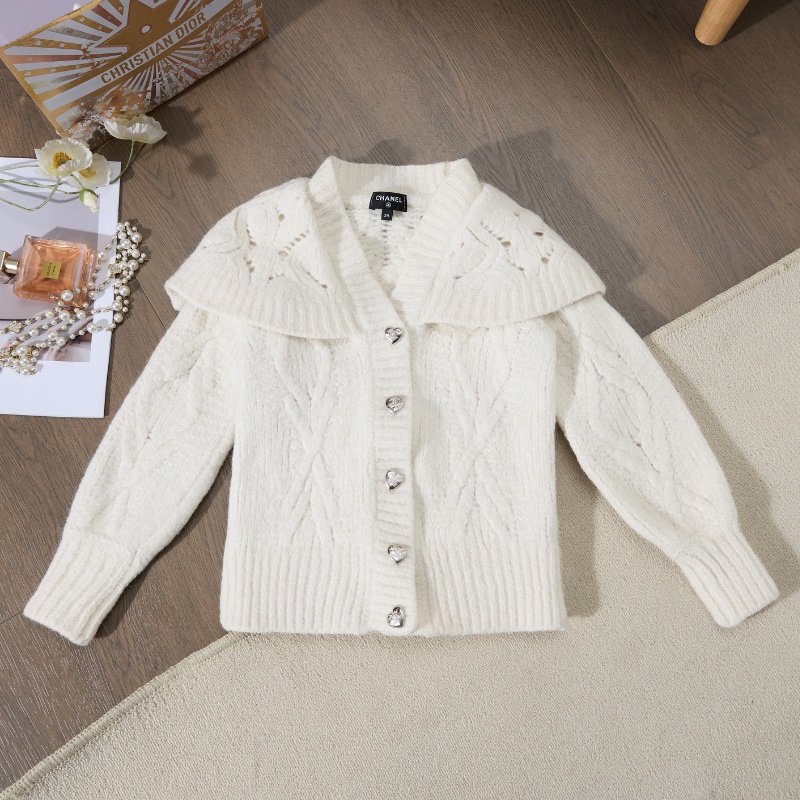 ❤️CHANEL 21B 熱門款 獨特披肩領 開衫毛衣外套-7