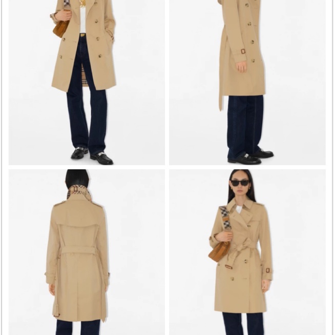 BURBERRY英國蜜色兩件式長風衣UK6-3