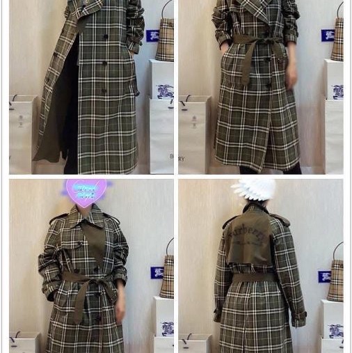 BURBERRY 英國男款橄欖綠雙穿長風衣50-1