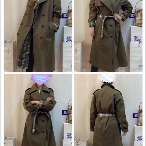 BURBERRY 英國男款橄欖綠雙穿長風衣50-2