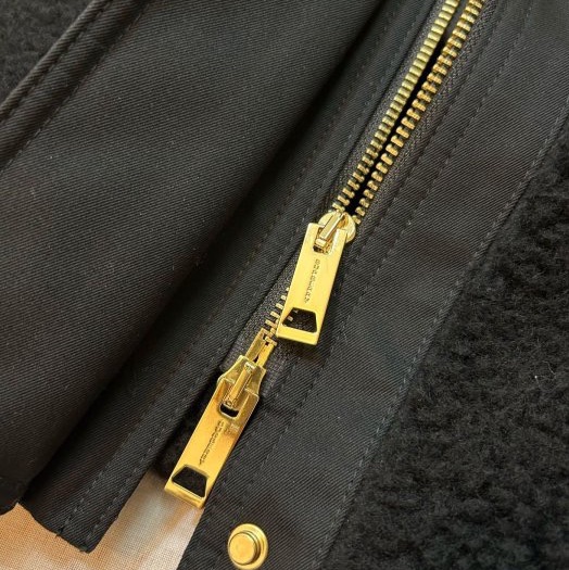 BURBERRY英國黑標黑色徽標絨頭大衣UK4-9