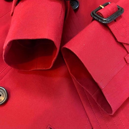 BURBERRY英國黑標Sandringham繽紛紅風衣UK6-8