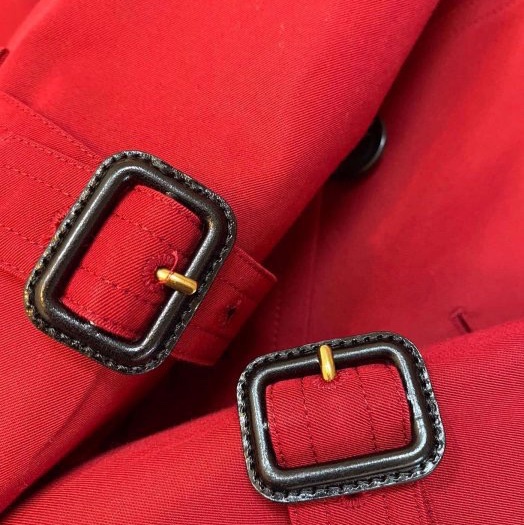 BURBERRY英國黑標Sandringham繽紛紅風衣UK6-10