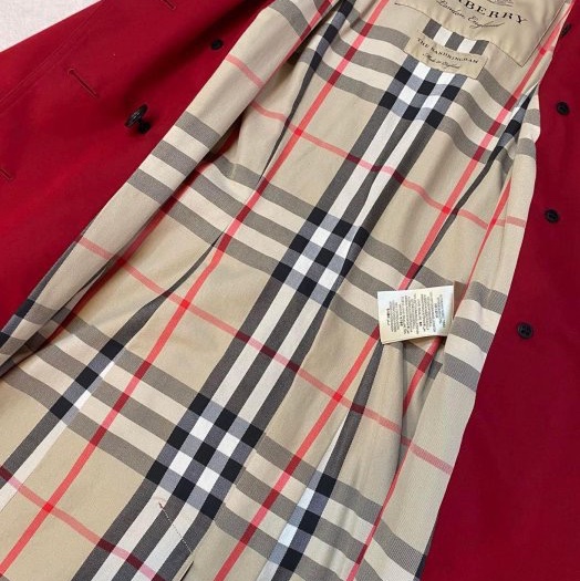 BURBERRY英國黑標Sandringham繽紛紅風衣UK6-13