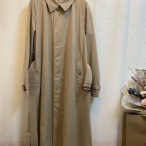BURBERRY英國黑標男款蜜色長風衣48