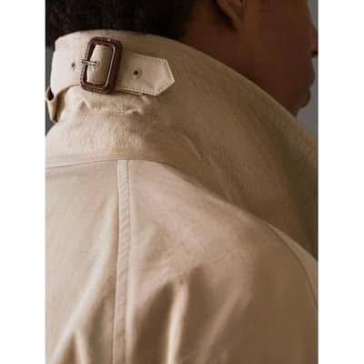 BURBERRY英國黑標男款蜜色長風衣48-3