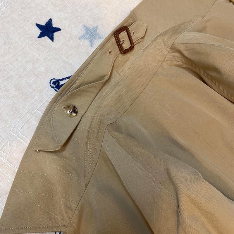 BURBERRY英國黑標男款蜜色長風衣48-6