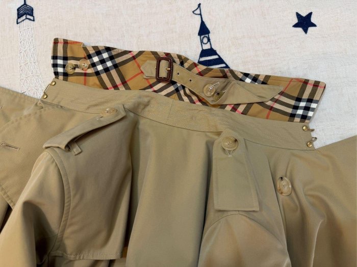 BURBERRY英國肯辛頓蜜色風衣UK6-10