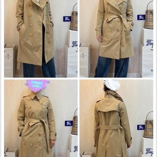 BURBERRY英國肯辛頓蜜色風衣UK6-1