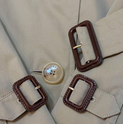 BURBERRY英國肯辛頓蜜色風衣UK6-6